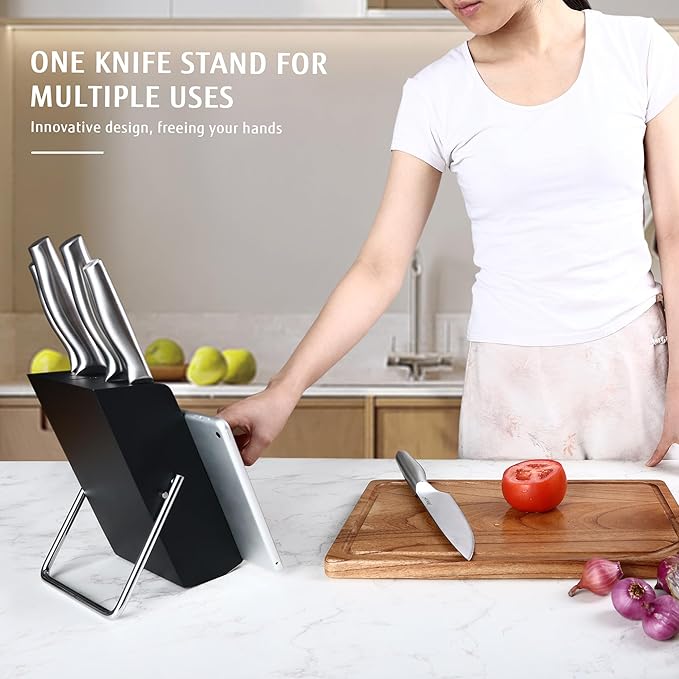 hecef 6-Piece Silver Stainless Steel Knife Set - Image 4
