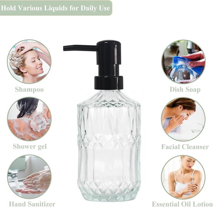 Clear Glass Soap Dispenser - Image 6