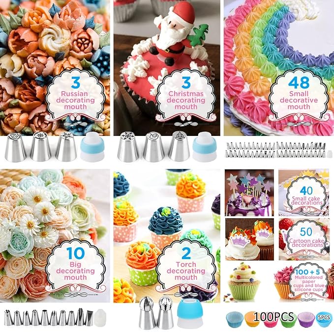 Cake Decorating Kit Cake Decorating Supplies, 66 Icing Piping Nozzles, Cake - Image 3