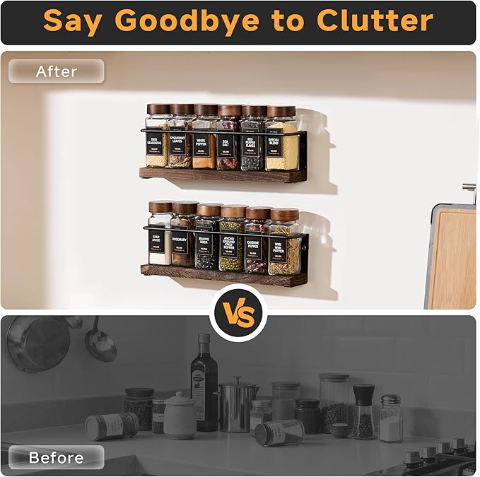 2-Tier Wall Mount Spice Rack Organizer - Image 6