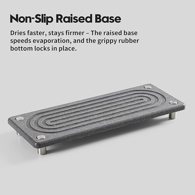 Razborci Water Absorbing Stone Sink Caddy Kitchen Sink Organizer Tray, - Image 6