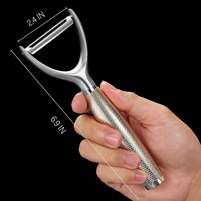 KULUNER Luxury Y-Type Vegetable Peeler – 24K Gold Plated Handle, 304 Stainless - Image 4