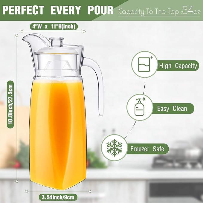 Didaey 4 Pcs Acrylic Water Pitcher - Image 2