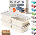 Silicone Freezer Tray with Lid Soup Freezer Container Molds with Steel by Socisen