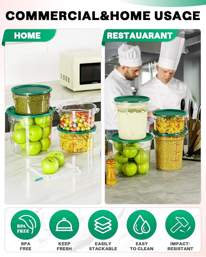 6QT NSF Round Food Storage Containers - Image 8
