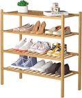 ROMGUAR CRAFT 4 Tier Bamboo Shoe Rack by ROMGUAR+CRAFT