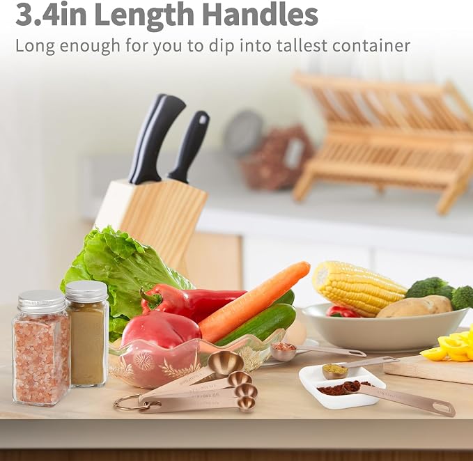 Measuring Spoons, SUS304 Stainless Steel Measuring Cups Set of 7 Piece: 1Tbsp - Image 7