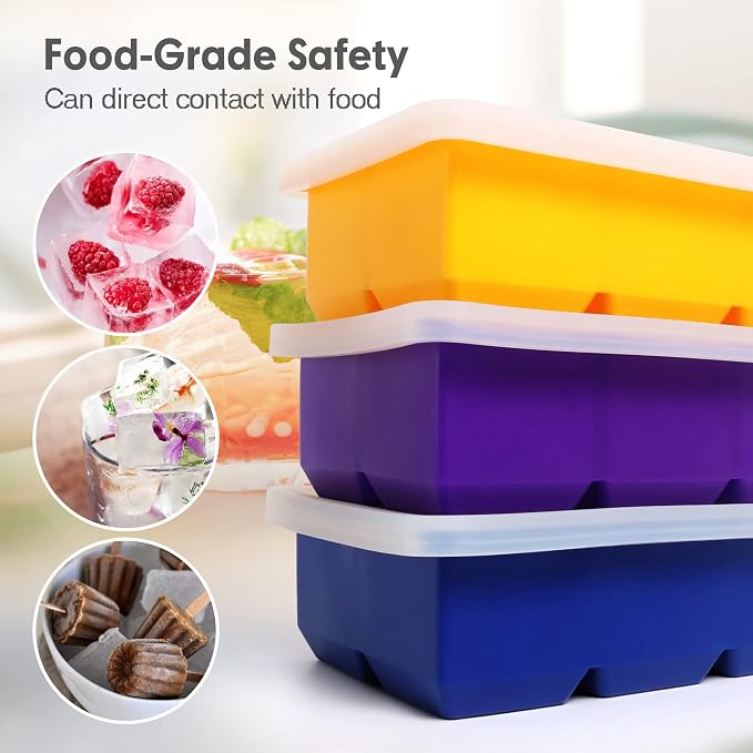 Excnorm Silicone Ice Cube Trays 3 Pack - Image 6