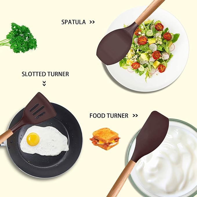 MIBOTE Silicone Cooking Kitchen Utensils Set - Image 3