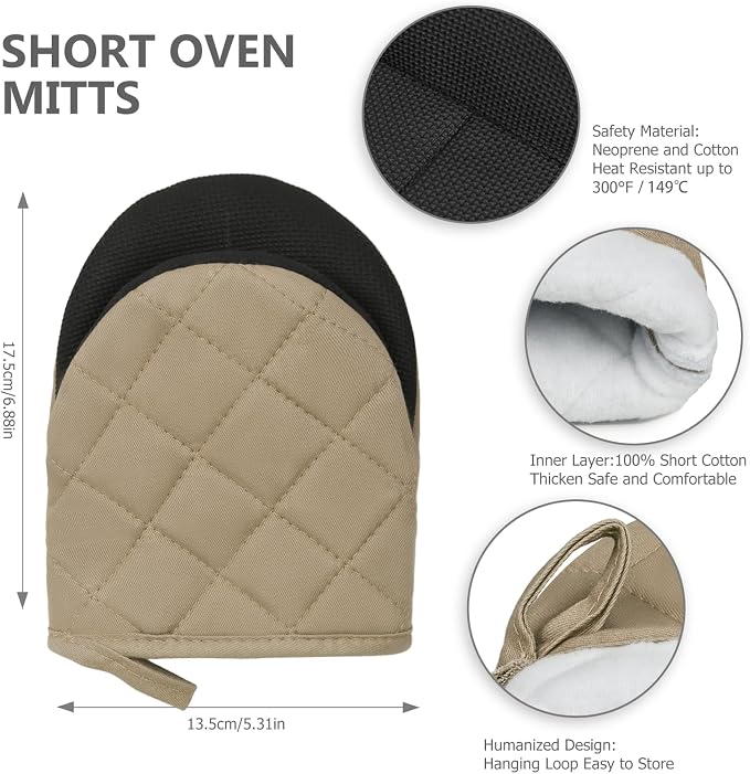 1 Pair Short Oven Mitts - Image 3