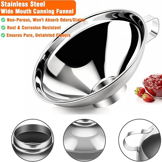 Wide Mouth Canning Funnel, Large Kitchen Funnel - Image 2