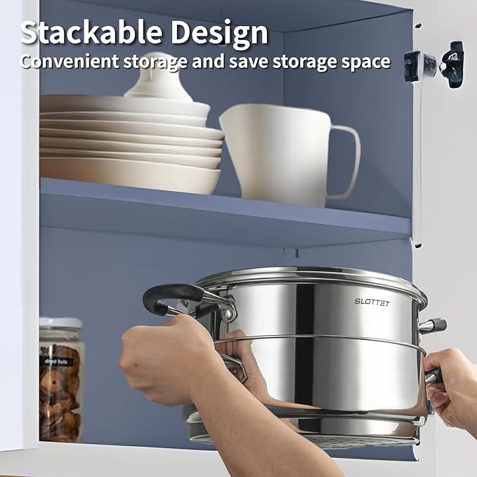 SLOTTET Stainless Steel 8 Quart Stock Pot - Image 2
