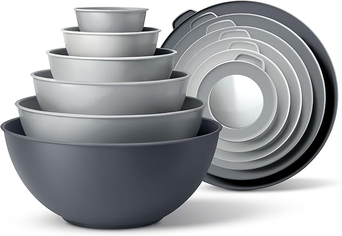 COOK WITH COLOR Mixing Bowls Set with TPR Lids by CookwithColor