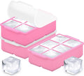 KitchFort Large Silicone Ice Cube Tray, Easy Release 2" Big Ice Cubes by KitchFort