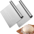 CoguZed 2 Pack Stainless Steel Pastry and Dough Cutter/Scraper/Knife Set by Unknown