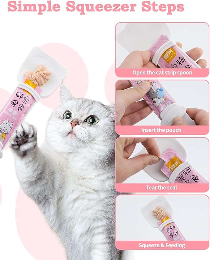 6 PCS Cat Food Can Covers Lids Set, Cat Bar Squeezer, Stainless Steel Wet Food - Image 6