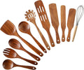 Wooden Spoons for Cooking 11Pcs Natural Acacia Wooden Kitchen Utensil Set by MBKET