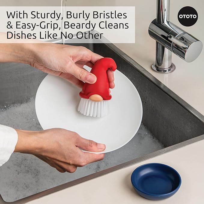 New! Beardy Gnome Dish Brush by Ototo - Image 4