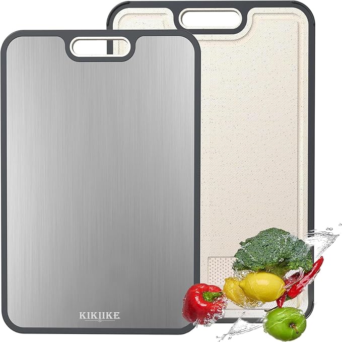 Titanium Cutting Board Double Sided Pure Titanium Cutting Boards by KIKIIKEHealthyChoicesfortheKitchen