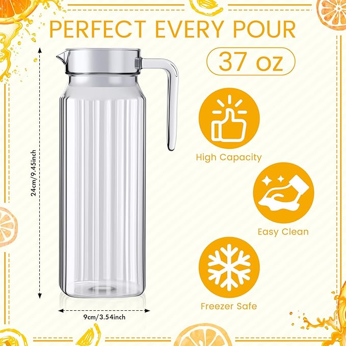 Didaey 4 Pcs Acrylic Water Pitcher - Image 2