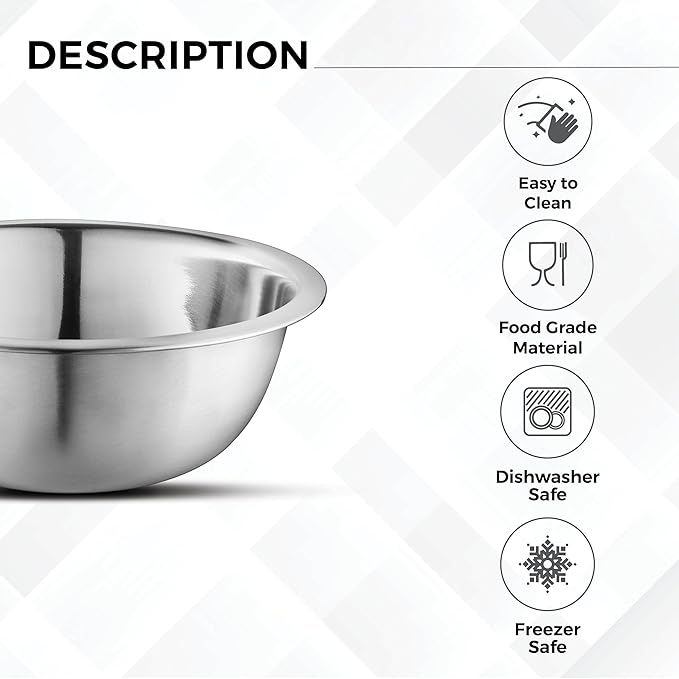 AVADOR Set of 6 Premium Stainless Steel Mixing Bowls Set, Space Saving Nestable - Image 4