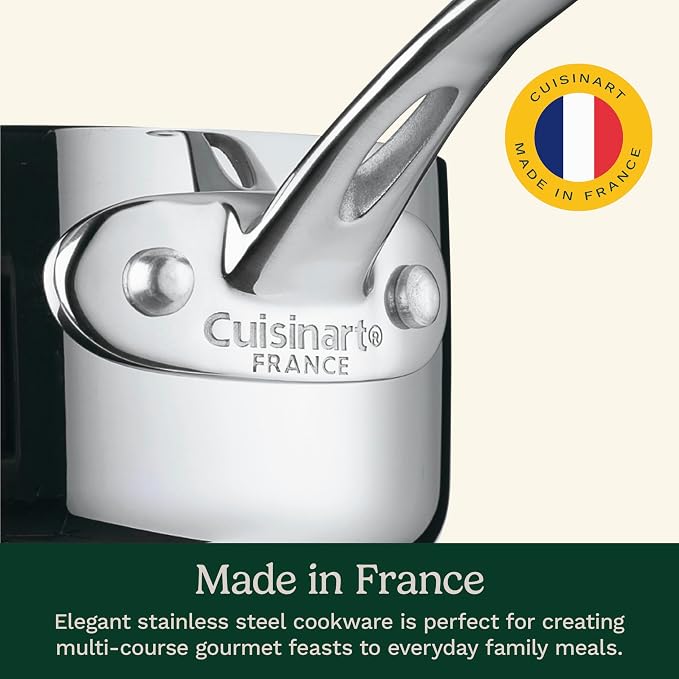 Cuisinart French Classic Tri-Ply Stainless 10-Piece Cookware Set - Image 3