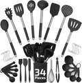 Silicone Kitchen Utensils Set 34 Pieces 450 °F Heat Resistant by CulinaryCouture