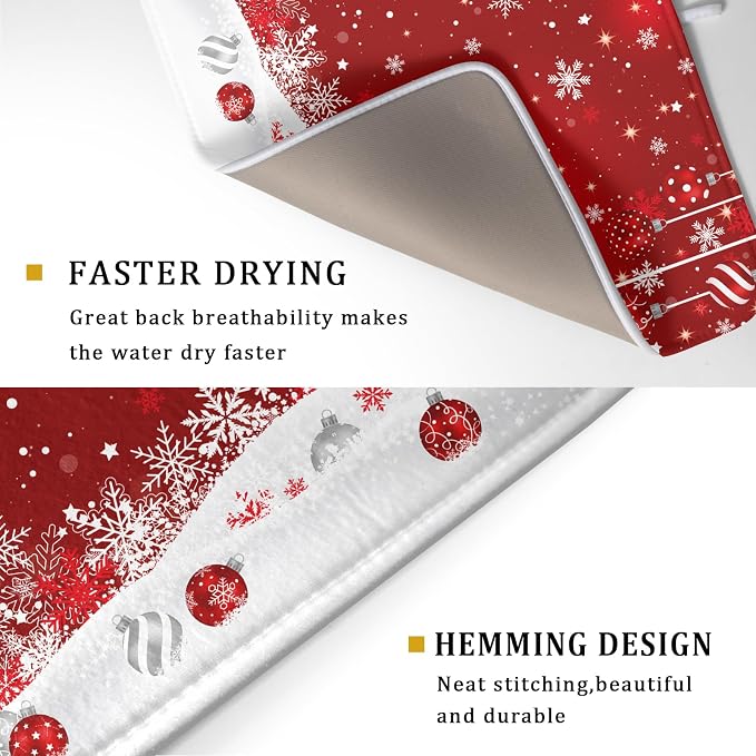 Giwawa Xmas Balls Dish Drying Mat - Image 3