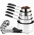 Bopei Measuring Cups and Spoons Set Stainless Steel 10 Piece by Bopei