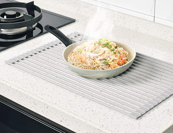 Surpahs 17.5 x 13.1 Inch Roll-Up Dish Drying Rack, Fits Across Sink Openings up - Image 8