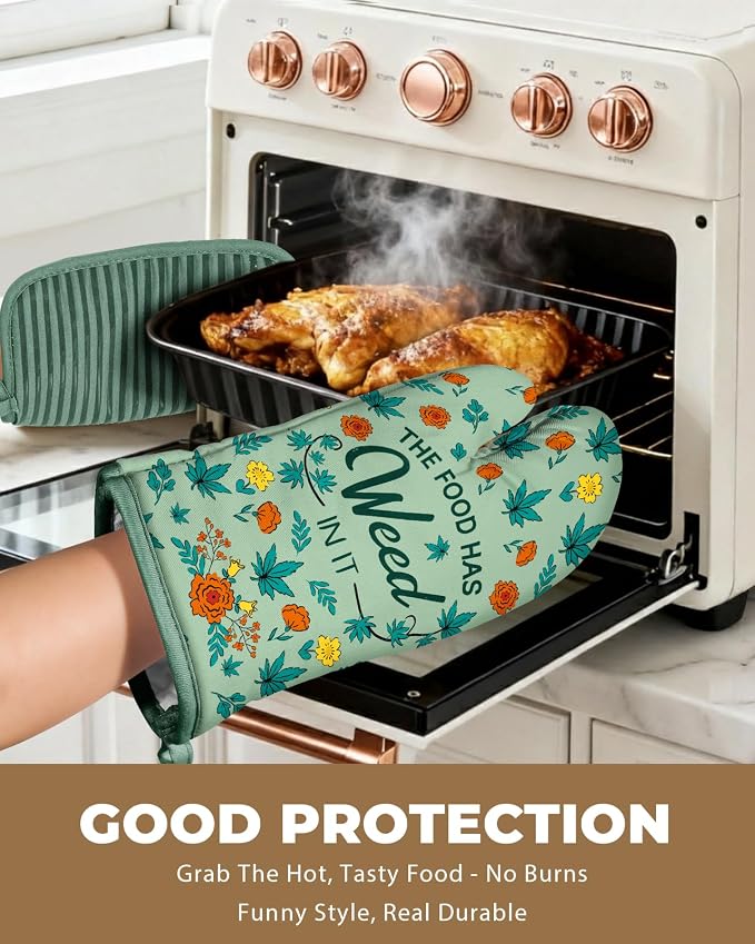 Slohif Funny Oven Mitts and Pot Holder - Image 5