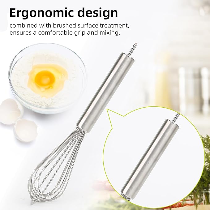 Stainless steel Small whisk for cooking, whisk is crafted - Image 5