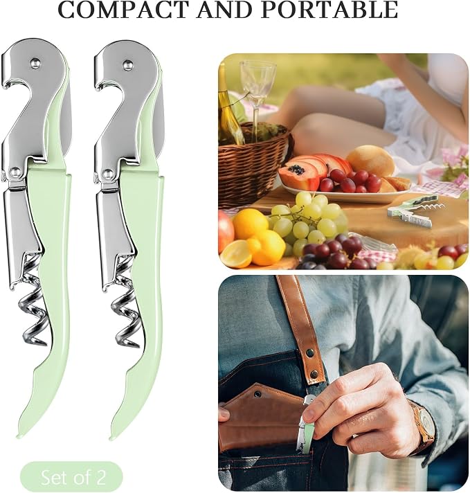 HYZ 2-Pack Wine Opener Waiter Corkscrew, Professional Wine Key - Image 7