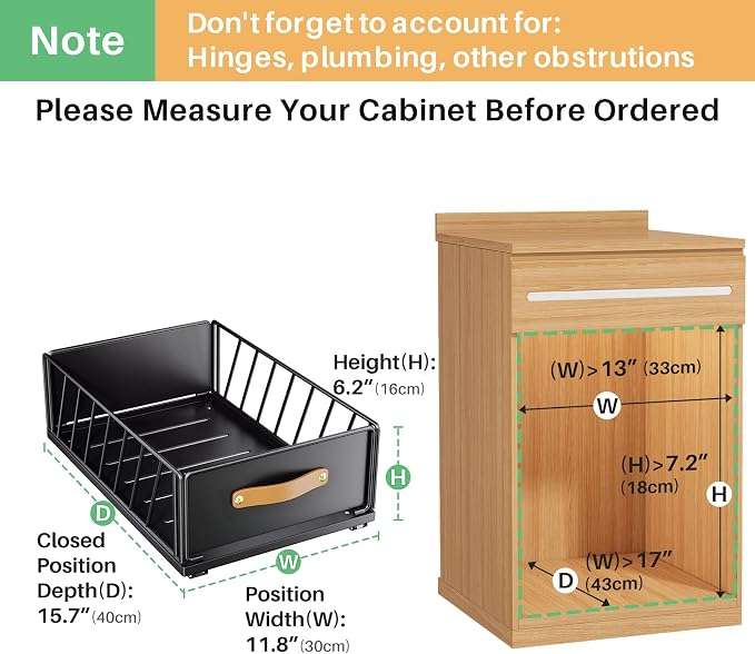 Pull out Cabinet Organizer, Heavy Duty Slide out Pantry Shelves Drawer Storage - Image 2