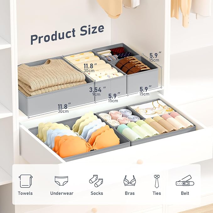 DIMJ Drawer Organizer Clothes 30 Pack - Image 2