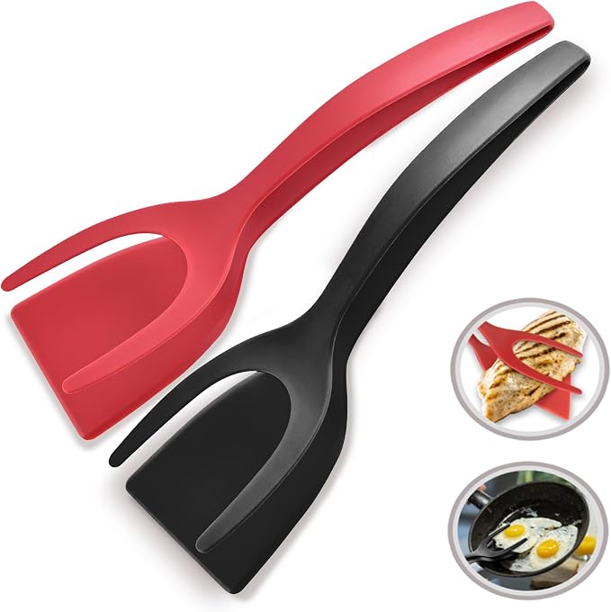 2 in 1 Flipper Spatula with tongs by NAMAPRODX