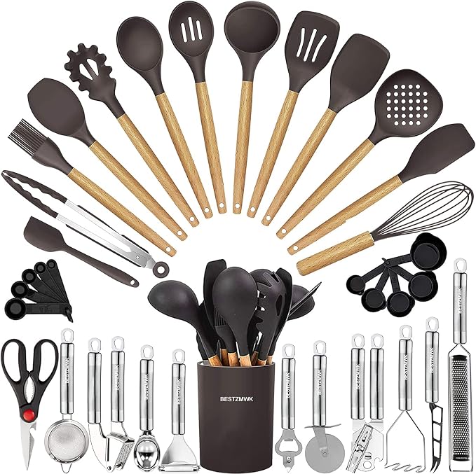 Cooking Utensils Set- 35 PCs Kitchen Utensils by BESTZMWK