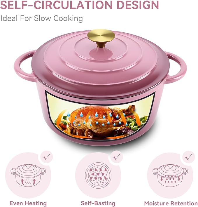Miereirl 4.5 Quart Enameled Dutch Oven Pot - Image 7