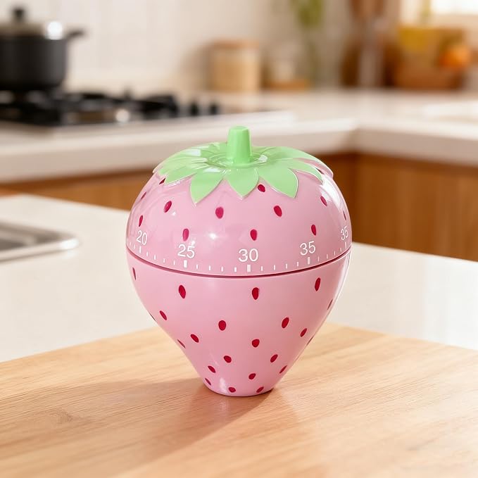 Cute Strawberry Shape 360 Degree Rotating Kitchen Cooking Timer Kitchen Craft - Image 4