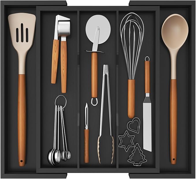 Lifewit Utensil Organizer for Kitchen Drawer, Expandable Cooking Utensil Tray by Lifewit