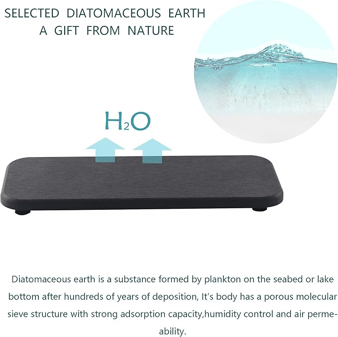 NiuYichee 2 Pcs Water Absorbing Stone Trays, Kitchen/Bathroom Sink Soap Dish - Image 4