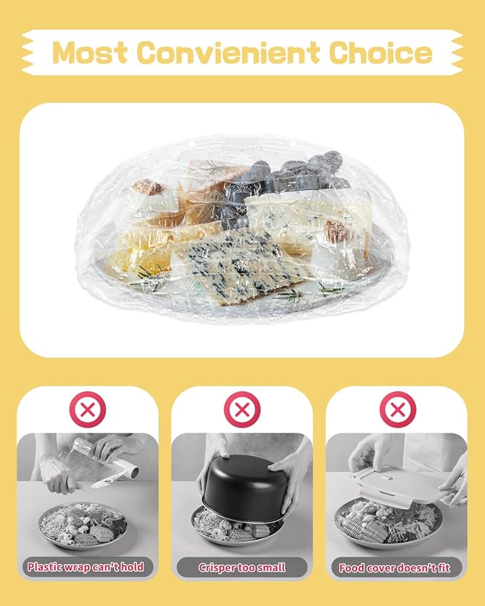 Plastic Bowl Covers for Sourdough Bread Proofing Large Disposable Elastic Food - Image 8