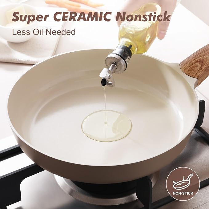 SENSARTE Ceramic Nonstick Frying Pan Small Skillet 8Inch Non Stick Omelette Pans - Image 6