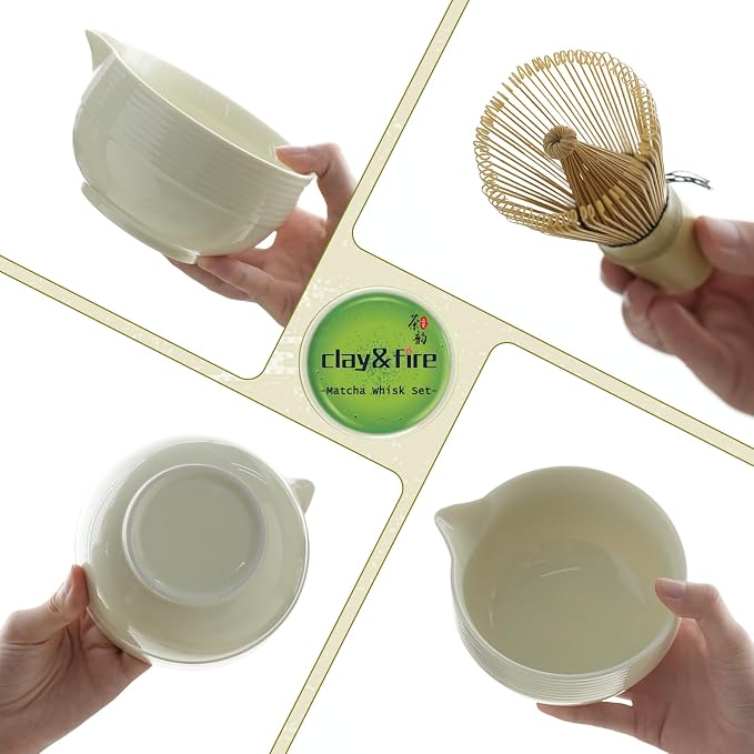 Clay&Fire Matcha Whisk Set, Ceramic Matcha Set, Matcha Bowl - Image 4