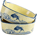 2 Pack Ceramic Baking Dish, 6.7-inch Vintage Fish Design Square Baking Dishs by Unknown