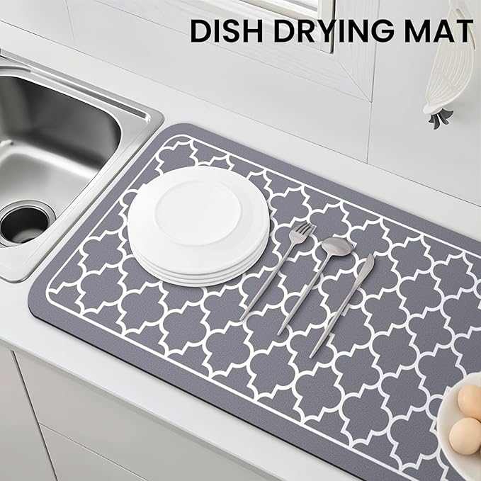 WISELIFE Dish Drying Mat Super Absorbent Drying Mat Large Dish Drying Mats - Image 7