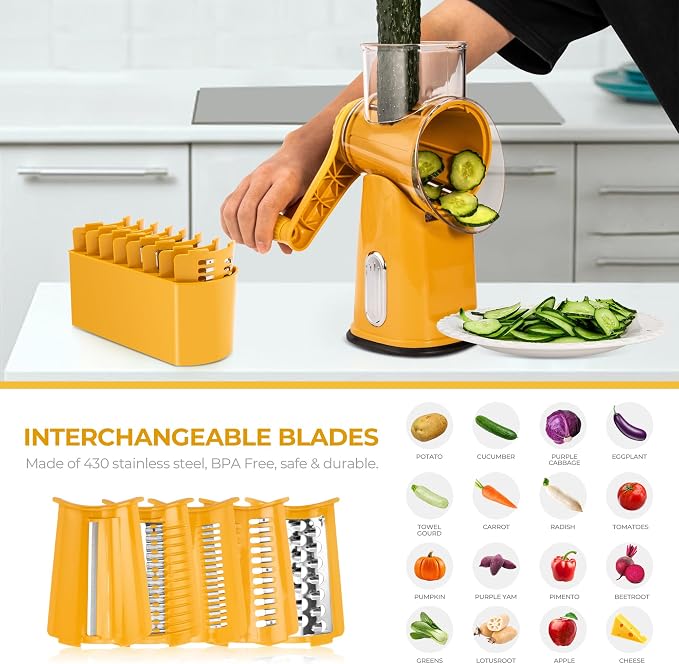 SUSTEAS Rotary Cheese Grater - Image 3