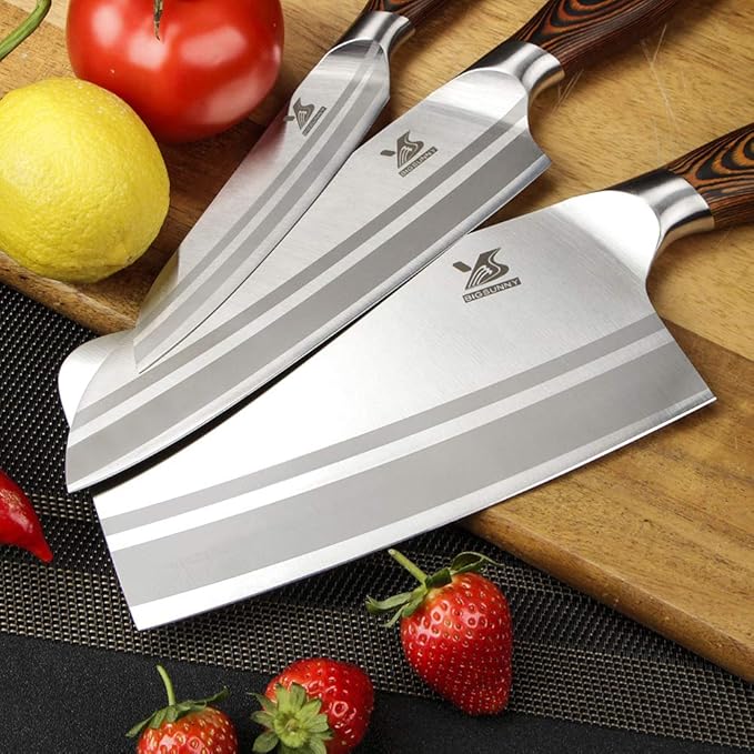 MSY BIGSUNNY 9pcs Knife Block Set, German Steel Kitchen Knife Set - Image 9