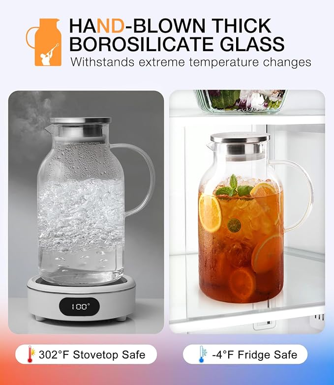LUNA&MANTHA 1 Gallon Glass Pitcher - Image 4