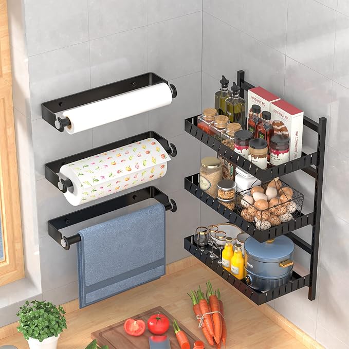 Aheucndg Paper Towel Holder for Kitchen, Wall Mount Paper Towel Holder - Image 5
